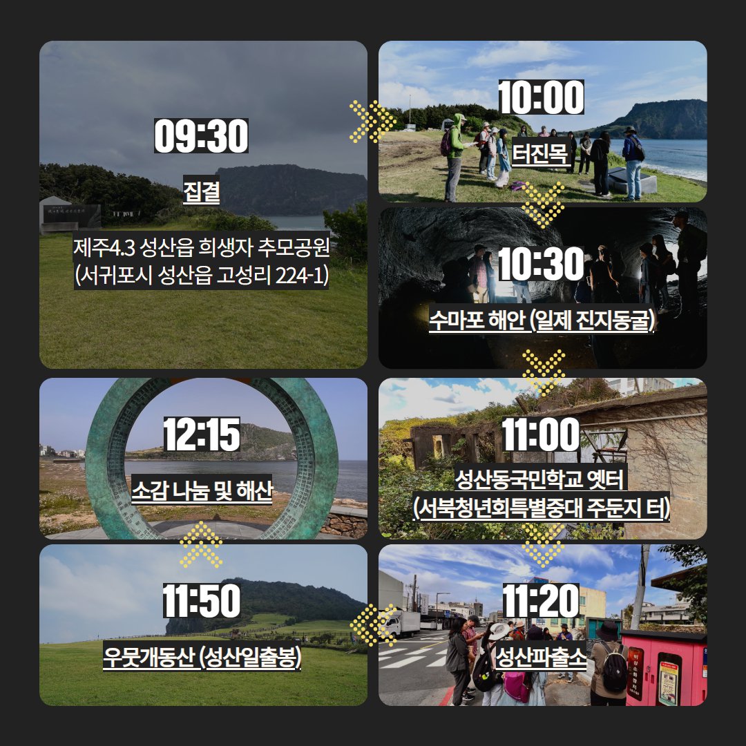 2025년 제주생태관광주간 '걸어서 성산리 다크투어' 세부일정 웹자보