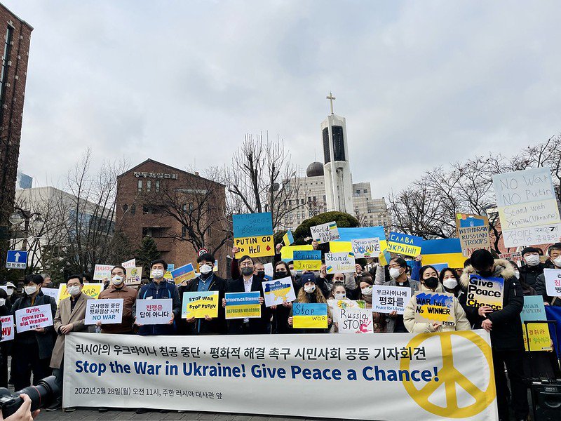우크라이나 전쟁 반대 기자회견 (사진 = 참여연대)
