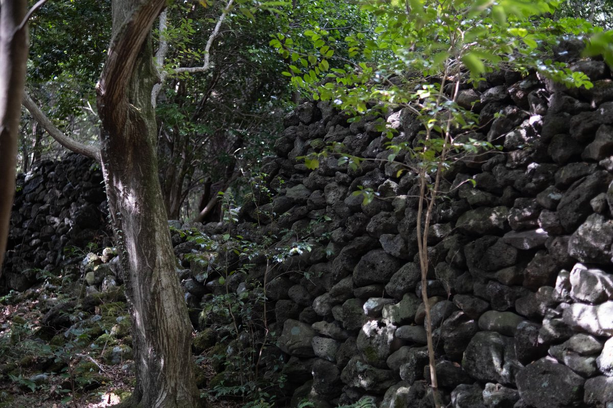 보존 상태가 양호한 시오름 주둔소 성벽 모습. (2021년 8월 31일 촬영)